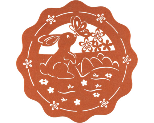 Dekorácia s motívom zajačika, motýľa a kvetov