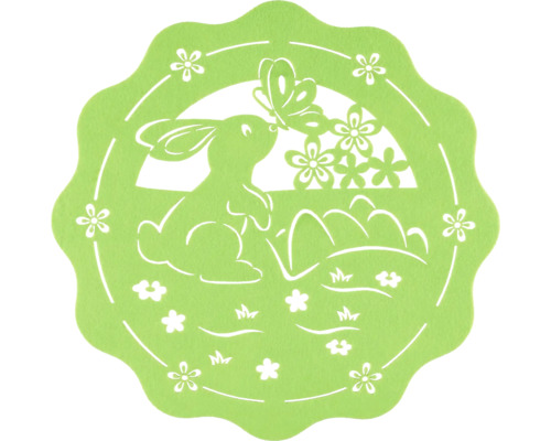 Dekorácia s motívom králika, motýľa a kvetov