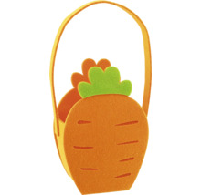 Darčekový kôš v tvare mrkvy z plsti s držadlom