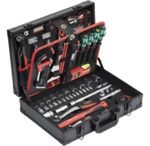 Otvorený kufrík s náradím s rôznym náradím