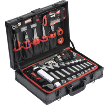 Otvorený kufrík s náradím s rôznym náradím