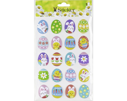 Balenie samolepiek s motívmi vajíčok a Veľkej noci