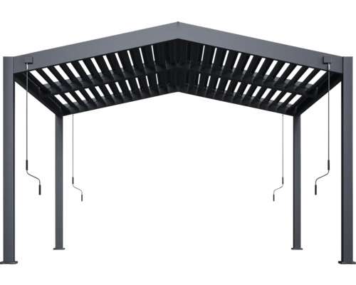 Pergola s nastaviteľnými lamelami do záhrady