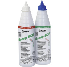 Dve fľaše zalievacej hmoty Mapei Eporip SCR zložka A a B