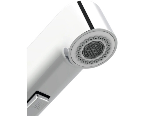 Sprchová hlavica pre kuchynskú batériu s regulátorom prúdu