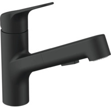 Čierna kuchynská batéria s výsuvnou sprchou