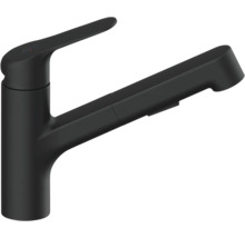 Čierna kuchynská batéria s výsuvnou sprchou