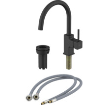 Čierna kuchynská batéria s príslušenstvom