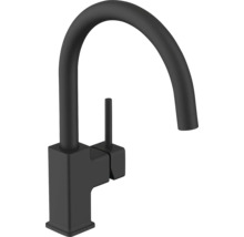 Čierna kuchynská batéria s vysokým výtokom