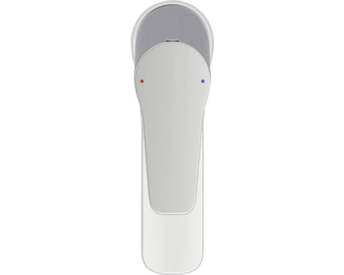 Umývadlová batéria s označením pre studenú a teplú vodu