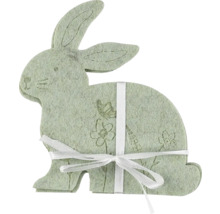 Dekoračný zajačik z plsti so stuhou na veľkonočnú dekoráciu