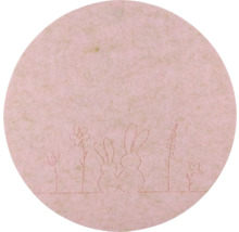 Filcová podložka s motívom králikov a kvetov