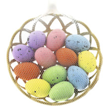 Sieťka s veľkonočnými vajíčkami z plastu