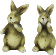 Dve figúrky zajačikov ako veľkonočná dekorácia