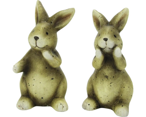 Dve figúrky zajačikov ako veľkonočná dekorácia