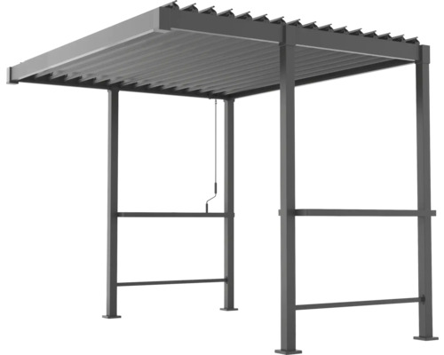 Kovový pavilón s lamelovou strechou