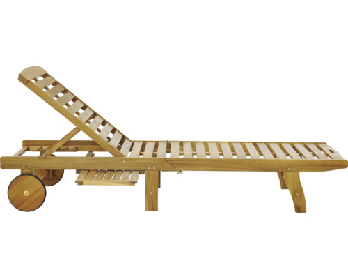 Drevené ležadlo s kolieskami