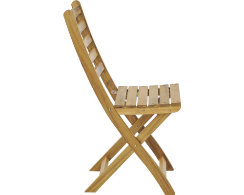 Skladacia drevená záhradná stolička