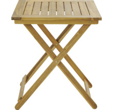 Štvorcový skladací drevený stôl na vonkajšie použitie