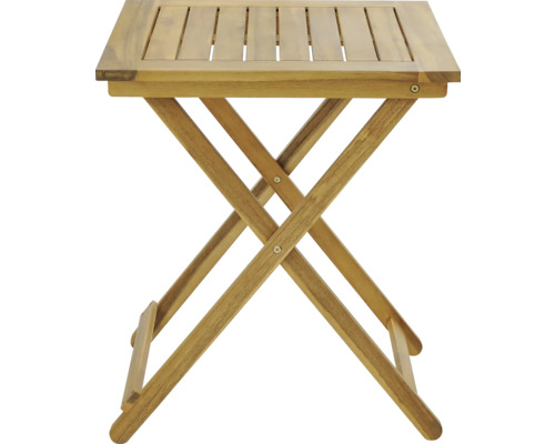 Štvorcový skladací drevený stôl na vonkajšie použitie