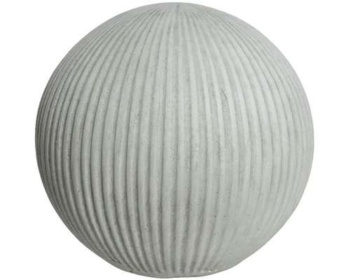 Dekoračná guľa z betónu s ryhovanou štruktúrou