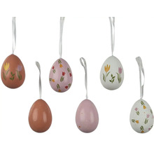 Veľkonočné vajíčka na zavesenie, rôzne farby a vzory
