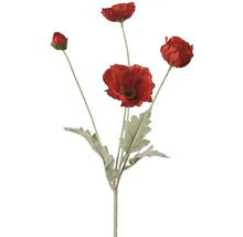 Umelá kytica makov so štyrmi kvetmi