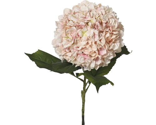 Umelá hortenzia s kvetmi a listami