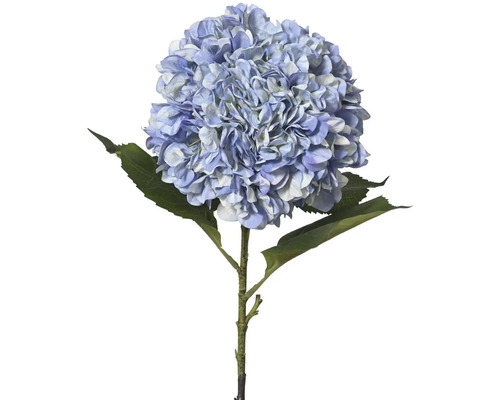 Modrá umelá hortenzia so stonkou a listami