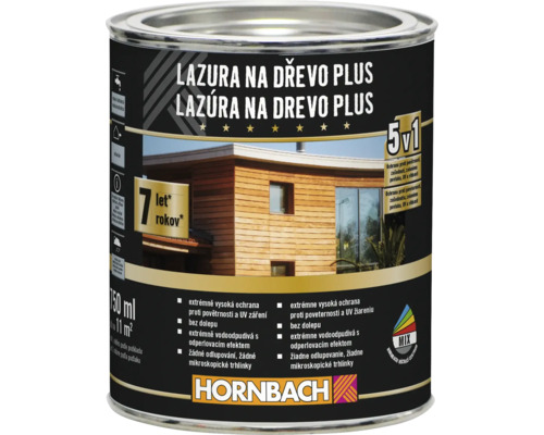Lazúra na drevo Hornbach Plus 0,75 l dub Lazúra na drevo v plechovke s logom Hornbach