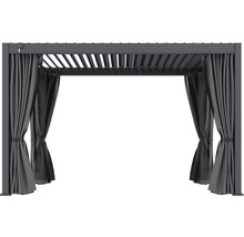 Pergola so závesmi do záhrady
