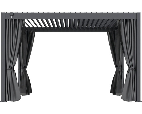Pergola so závesmi do záhrady