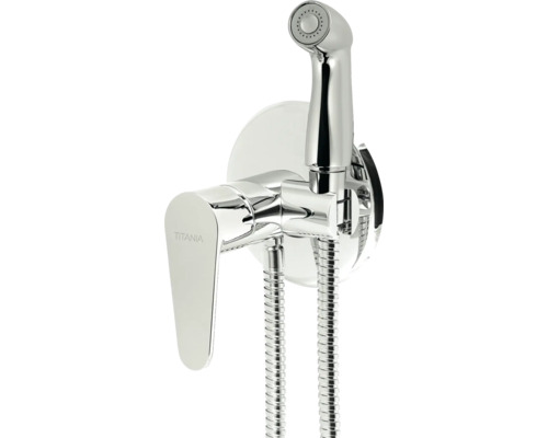 Bidetová batéria Titania so sprchovou hadicou na montáž na stenu