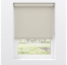 Béžová okenná roleta v zatvorenom stave