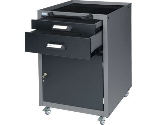 Dielenský vozík so zásuvkami a uzamykateľnými dverami