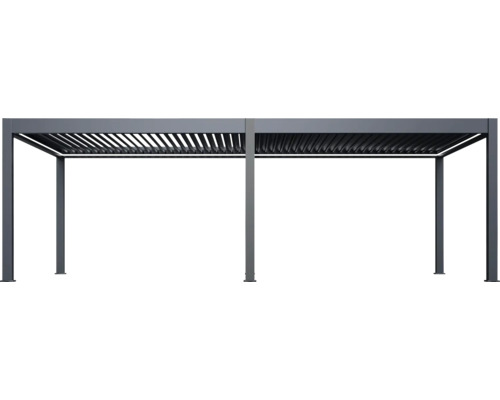 Kovová pergola s lamelovou strechou