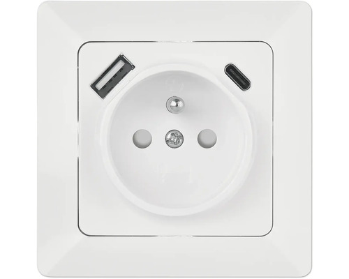 Zásuvka s USB a USB-C portom