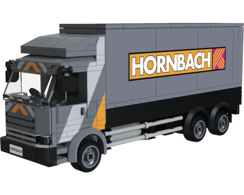 Model nákladného auta Hornbach z stavebných blokov