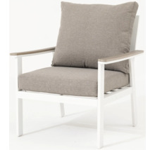 Záhradná stolička s opierkami na ruky, sedacím vankúšom a chrbtovým vankúšom