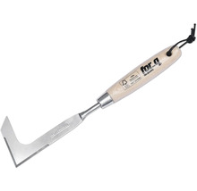 Čistič škár z nehrdzavejúcej ocele s drevenou rukoväťou a závesom