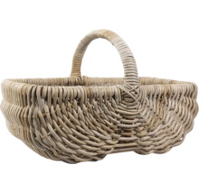 Košík z pleteného materiálu s rukoväťou