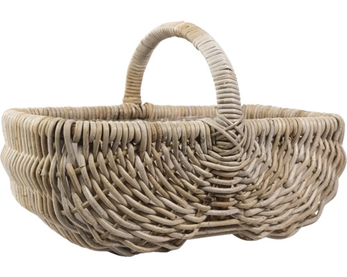 Prútený kôš s uchom Leah 22 x 27 cm Košík z pleteného materiálu s rukoväťou