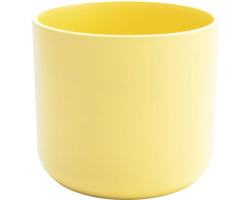 Obal na kvetináč Lafiora Alma keramický Ø 13,5 x 12,6 cm farba citrónová Keramický kvetináč