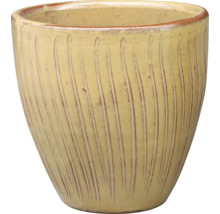 Keramický kvetináč s vertikálnymi líniami