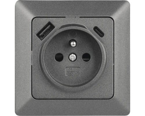 Zásuvka s USB a USB-C portom