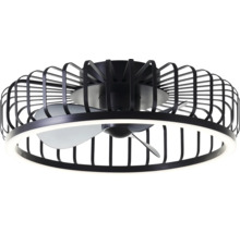 Stropný ventilátor s osvetlením a kovovou klietkou