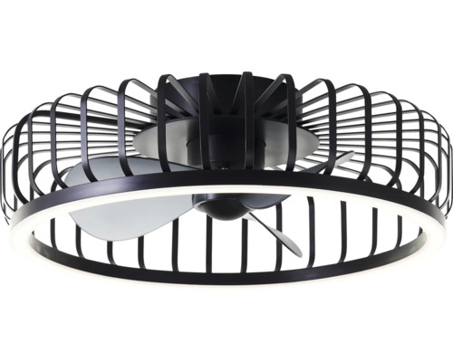 Stropný ventilátor s osvetlením a kovovou klietkou