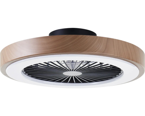 Stropný ventilátor s dreveným vzhľadom