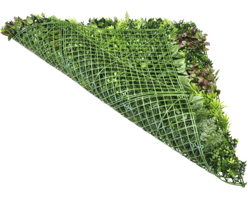 Umelá zelená rastlinná stena s listami