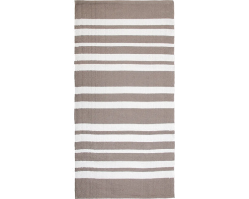 Tkaný koberec SoleVito Stripe sivá 65x130 cm Pruhovaný koberec do interiéru